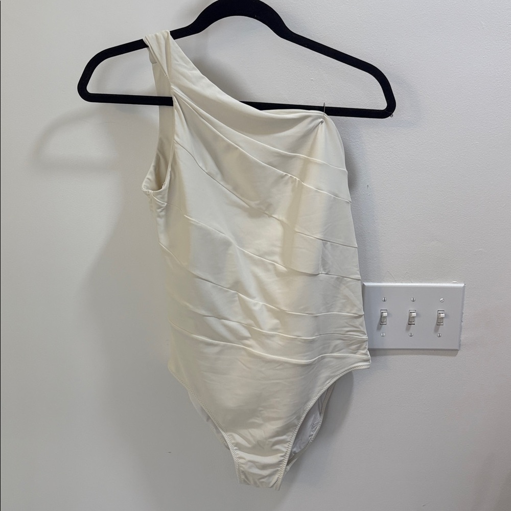 Summersault The sidestroke swimsuit, One-Shoulder white